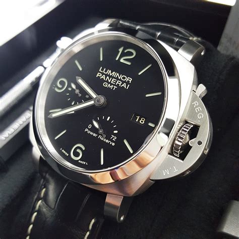 panerai luminor 1950 3 days gmt 24h automatic acciaio|panerai luminor marina 1950 automatic.